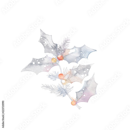 クリスマスリース 素材 柊2 Stock イラスト Adobe Stock