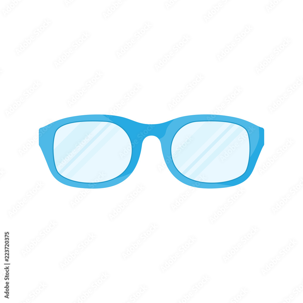 Glasses flat icon. Vector illustration Glasses flat icon. Vector illustration