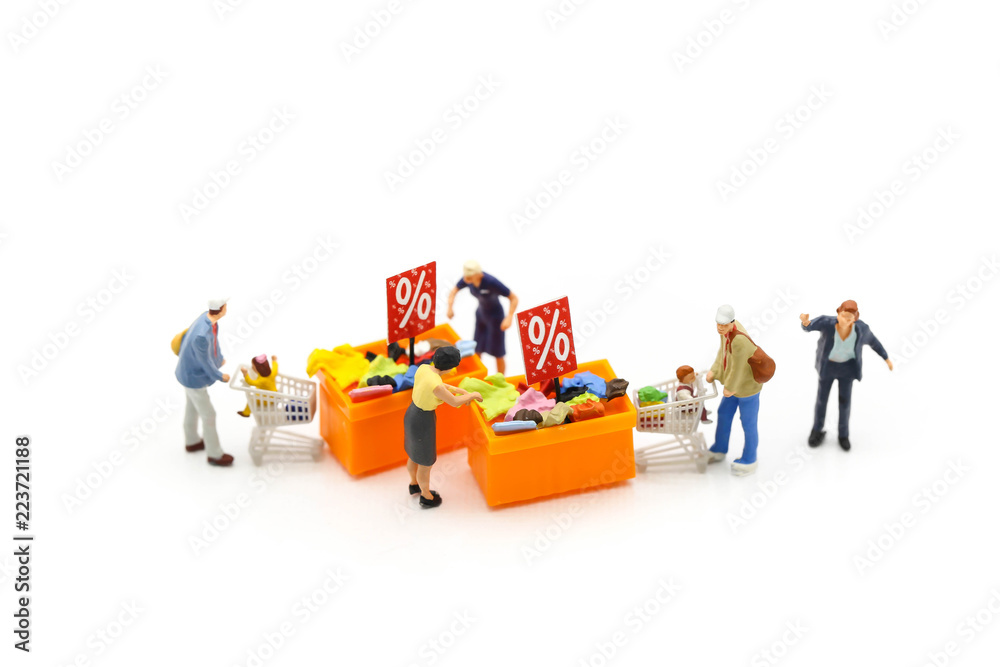Miniature people: Shopper In shopping mall or Department store. Miniature people: Shopper In shopping mall or Department store.