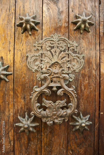 Old wooden door in Cartagena Colombia