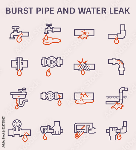 burst pipe icon