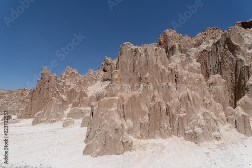 Rock formations in Cathedral Gorge State Park in Panaca Nevada