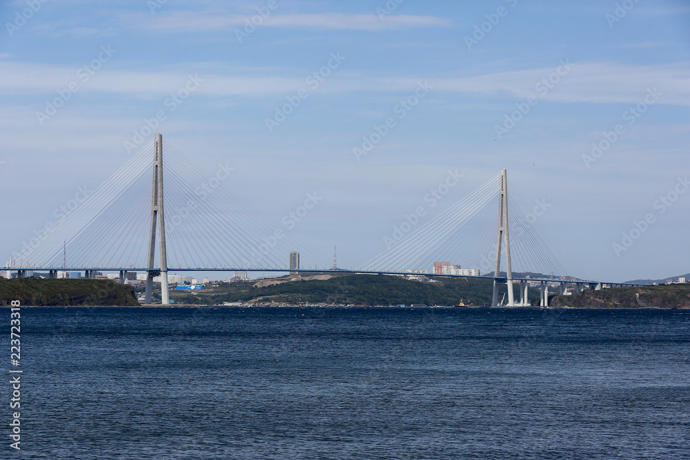 Russian bridge in Vladivostok