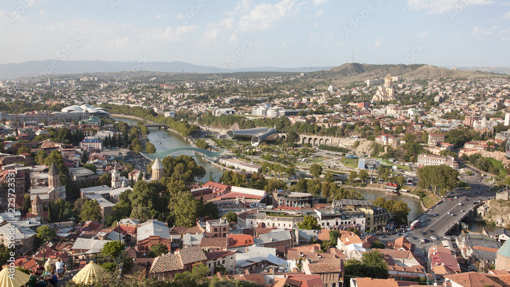 Tourism. Georgia. Tbilisi. City panorama