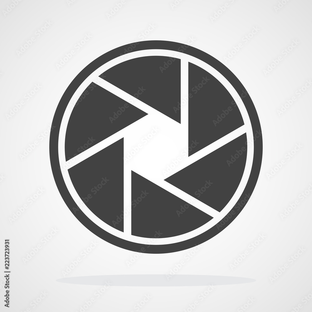 Aperture diaphragm icon. Vector illustration Aperture diaphragm icon. Vector illustration
