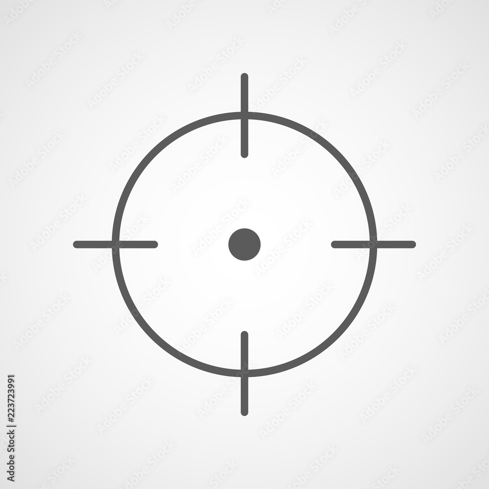 Target icon. Vector illustration. Aim icon. Target icon. Vector illustration. Aim icon.