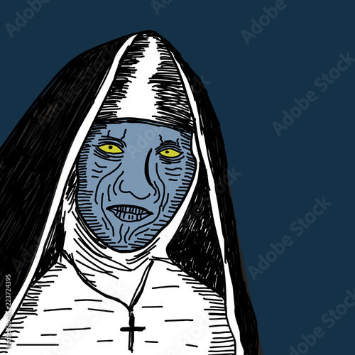 spooky nun obsessed by demon