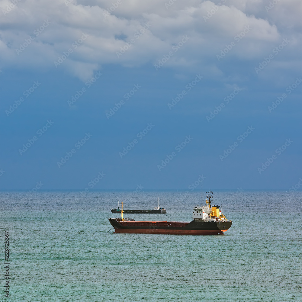 General Cargo Ship in the Sea General Cargo Ship in the Sea