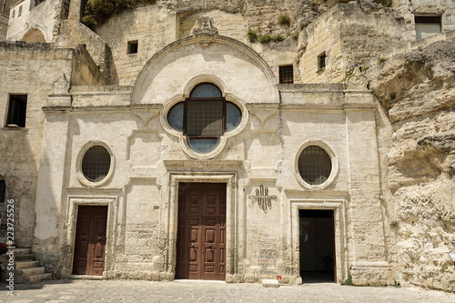 Rock Church of San Pietro Barisano in Matera  Basilicata. Italy