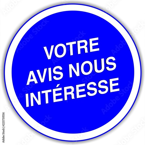 bouton votre avis nous intéresse