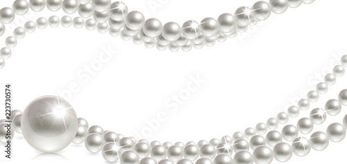 Banner with Pearls