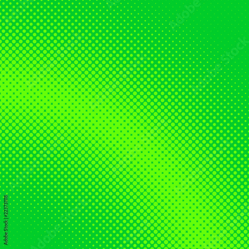 Green geometric abstract halftone circle pattern background - vector illustration from dots