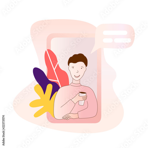 neighbors character vector illustration flat design Vector illustration