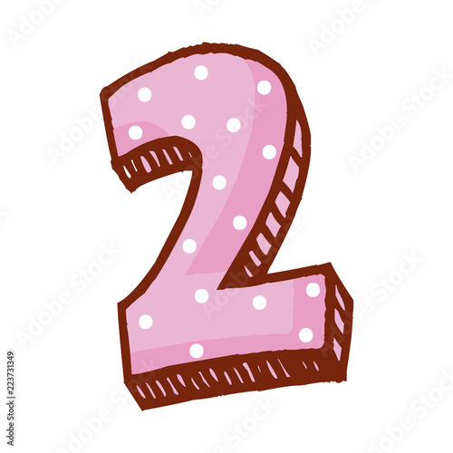 decorative two number font dotted