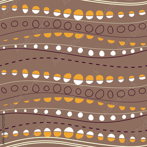 Seamless wave drops pattern background. Vector texture
