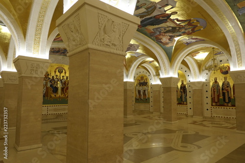 Inside of the Church of Saint Sava Temple (Hram Svetog Save) Belgrade, Serbia photo