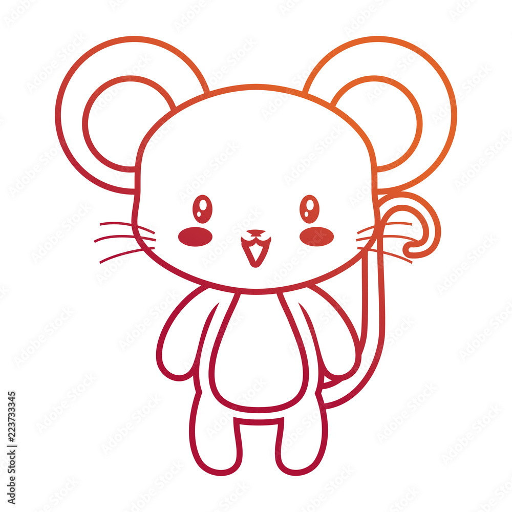 cute mouse animal baby drawing