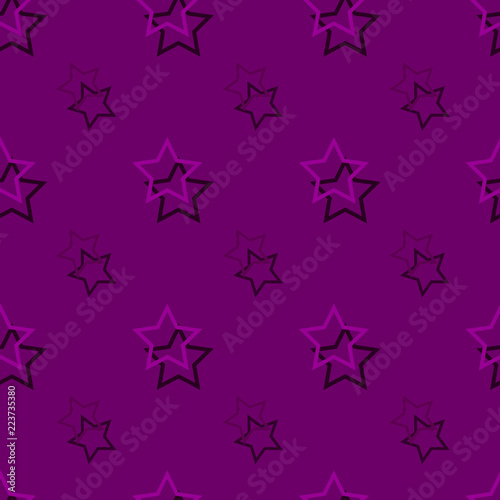 Seamless background pattern with colored diverse stars.