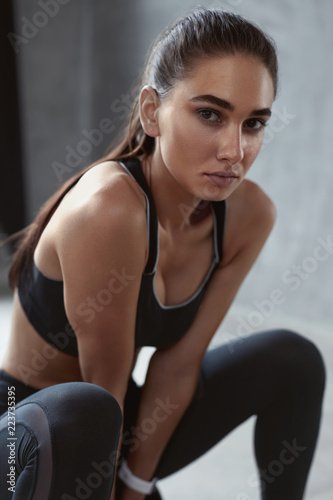 Portrait Of Fitness Woman In Fashion Sports Clothes