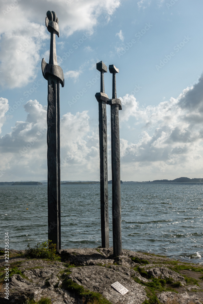 Swords in the rock, monument in Stavanger, Norway. Swords in the rock, monument in Stavanger, Norway.