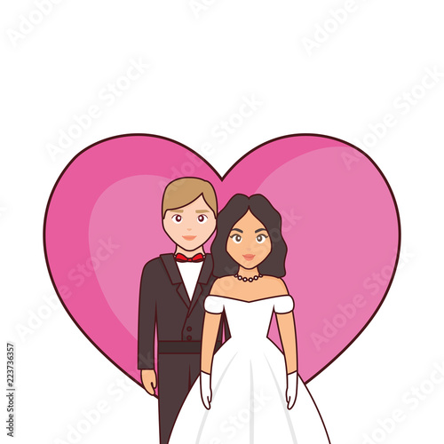 wedding couple bride groom heart love romantic