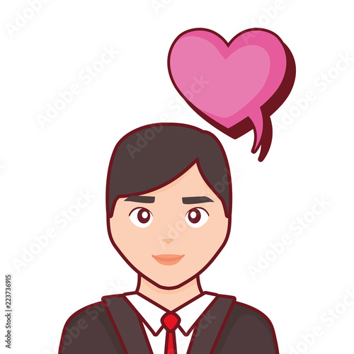 wedding groom man speech bubble love