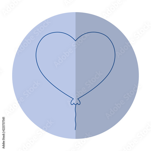 romantic balloon shape heart love