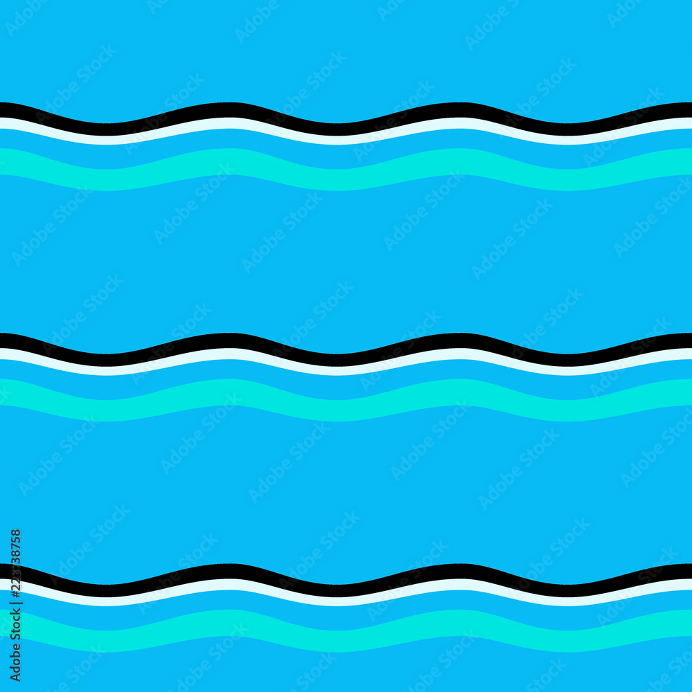 Fototapeta premium Seamless pattern background with multi-colored wavy lines.