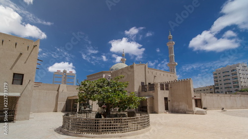 Historic fort at the Museum of Ajman timelapse hyperlapse, United Arab Emirates photo