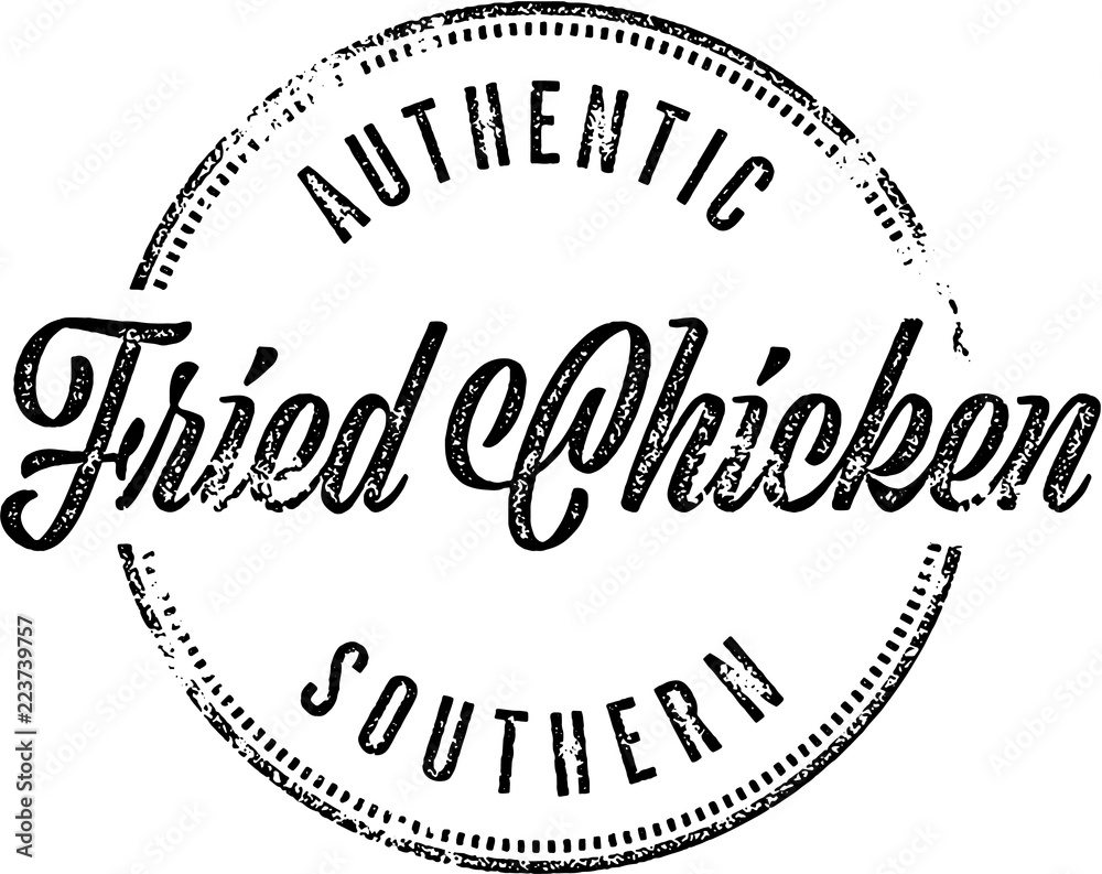 Southern Fried Chicken Restaurant Menu Sign