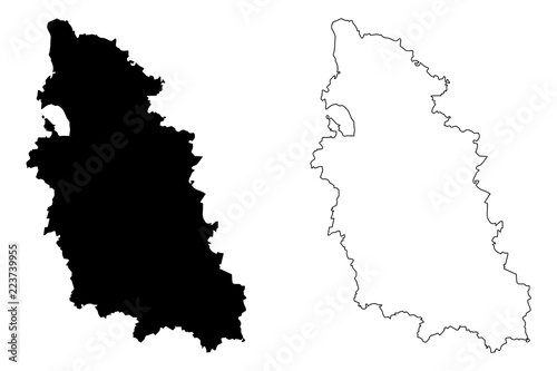 Pskov Oblast (Russia, Subjects of the Russian Federation, Oblasts of Russia) map vector illustration, scribble sketch Pskov Oblast map