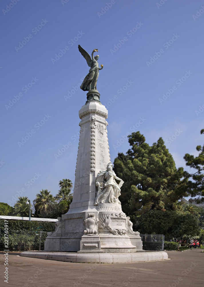 Monument du Centenaire (Monument of accession of Nice to France) in Nice. France 