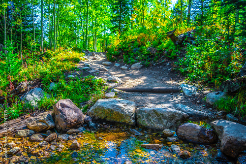 Colorful Fall Hike in the Rocky Mountains in Colorado