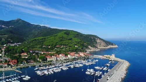 Elba Island, port of Marciana Marina. Aerial view photo