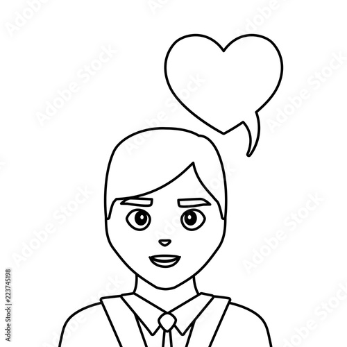 wedding groom man speech bubble love