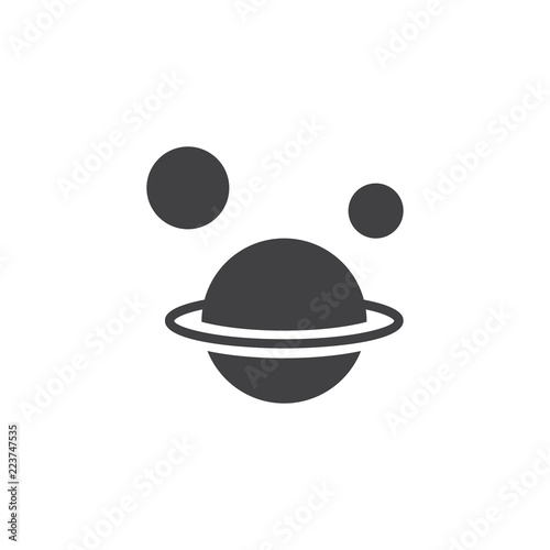 Saturn vector icon. filled flat sign for mobile concept and web design. Space planet simple solid icon. Planetary system symbol, logo illustration. Pixel perfect vector graphics