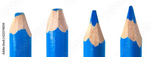 used colored pencil leads macro closeup