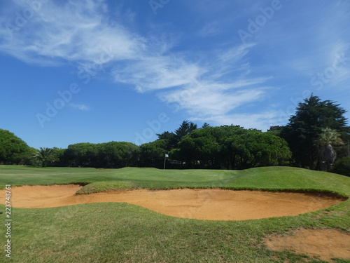 sand trap on golf course in Portugal