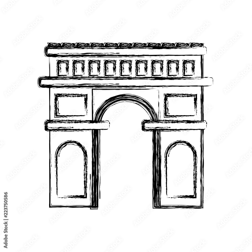 Fototapeta premium arch of triumph icon 