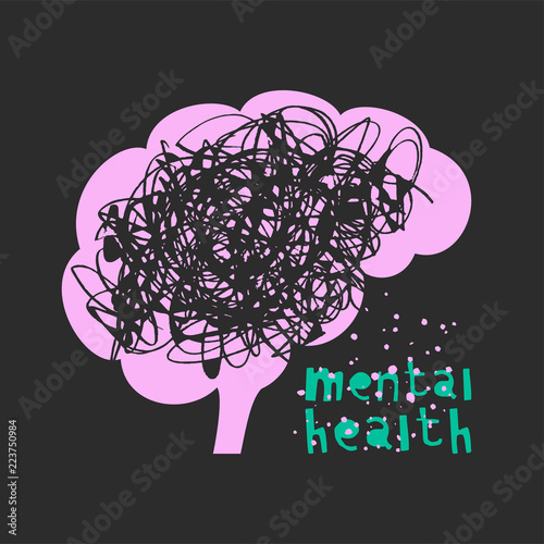 Mental health. Vector illustration