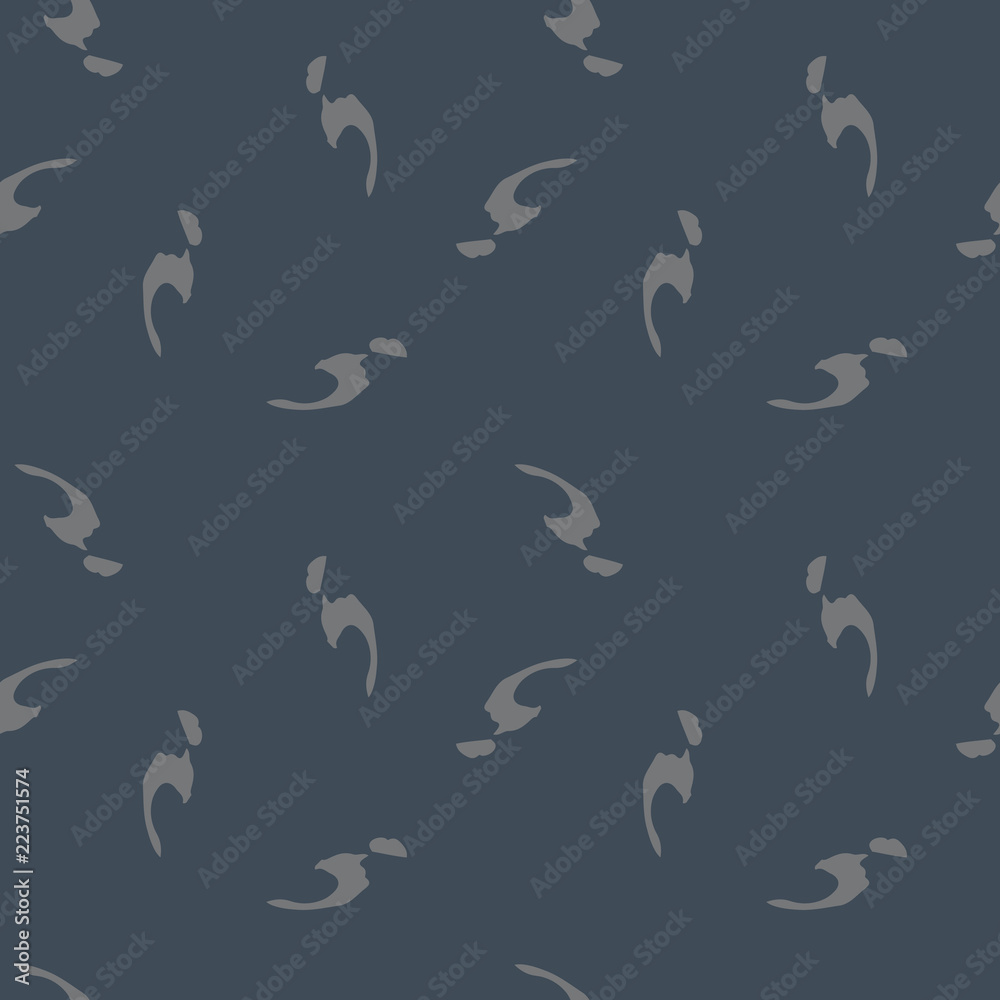Obraz premium UFO military camouflage seamless pattern in different shades of grey and navy blue colors