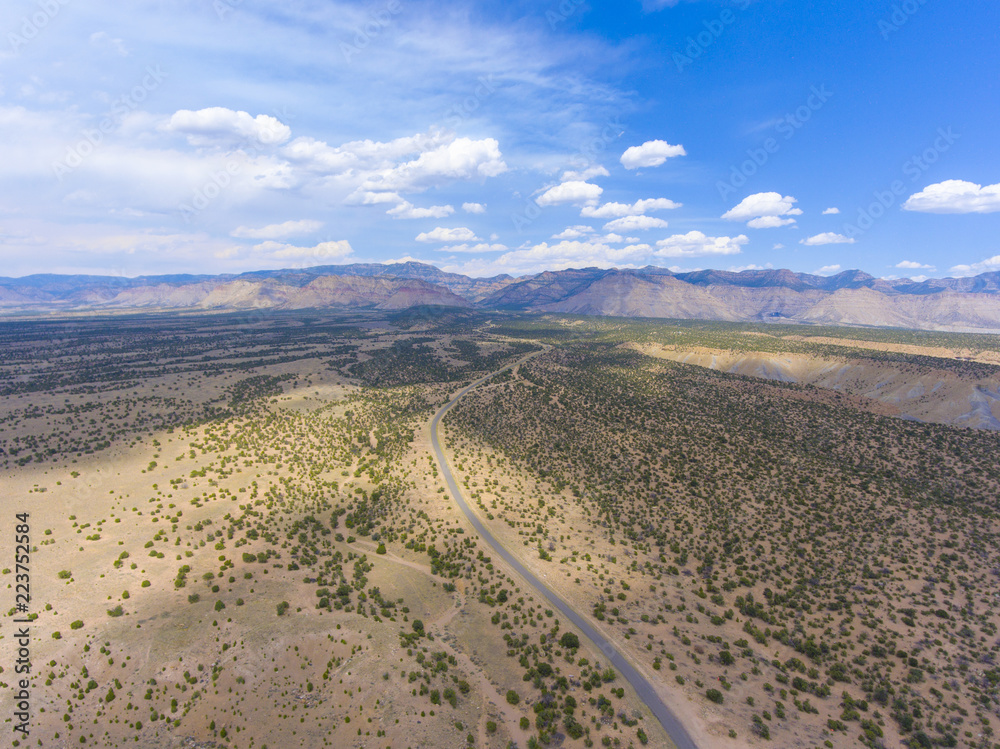 Aerial view of Horse Canyon and US Route 191 in central Utah, USA. Aerial view of Horse Canyon and US Route 191 in central Utah, USA.