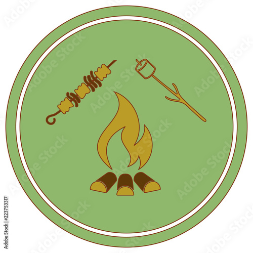 Brazier, zephyr and kebab icon