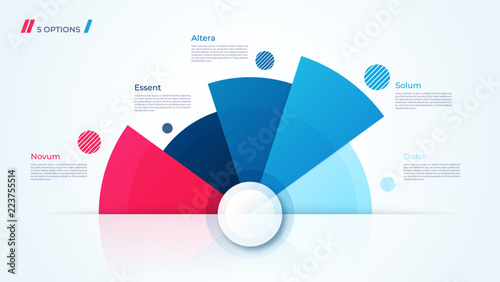 Vector circle chart design, template for creating infographics