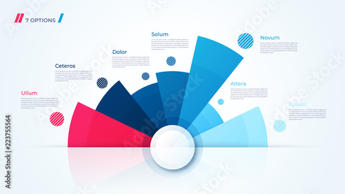 Vector circle chart design, template for creating infographics