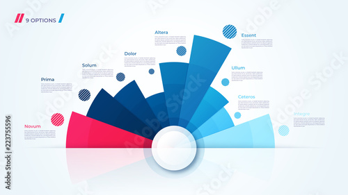 Vector circle chart design, template for creating infographics