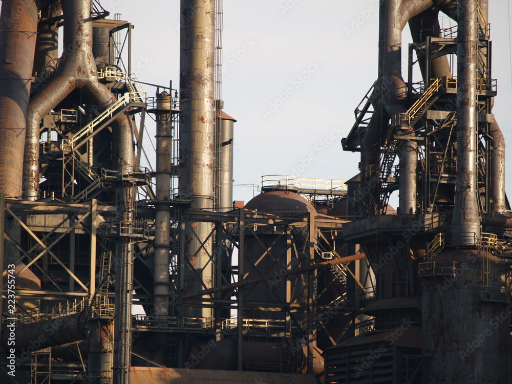 Steel Plant Coke Works Close-up, Bethlehem, PA Steel Plant Coke Works Close-up, Bethlehem, PA