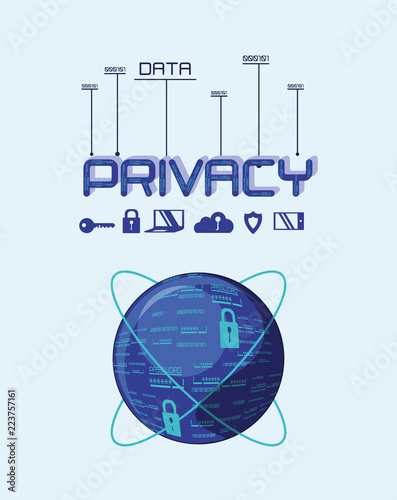 data privacy set icons