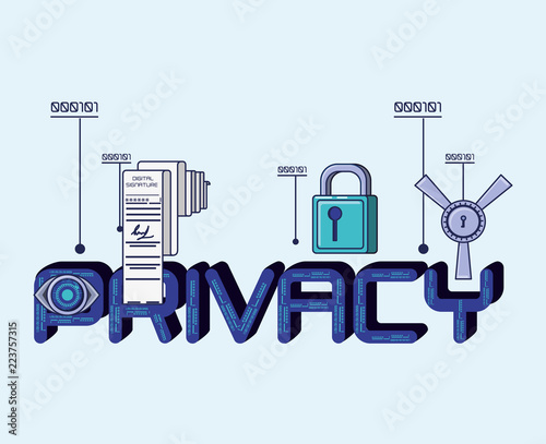 data privacy set icons