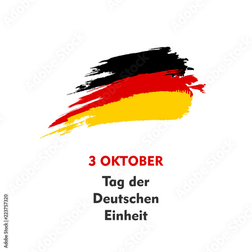 Tag der Deutschen Einheit  october 3 translation Germany Happy Unity Day greeting card. Vector illustration.
